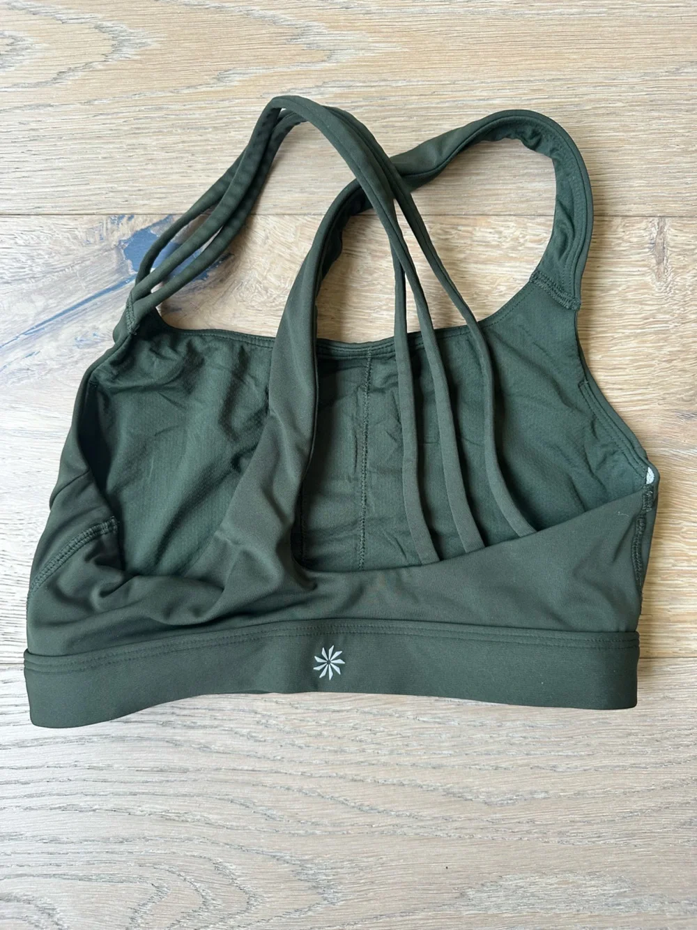 Athleta Train Free Sports Bra A-C Aspen Olive Small